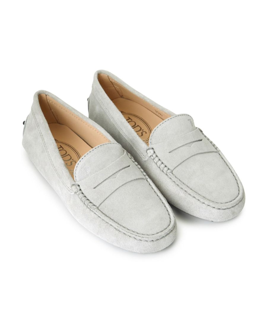 Shop Tod's Leather Loafers In White