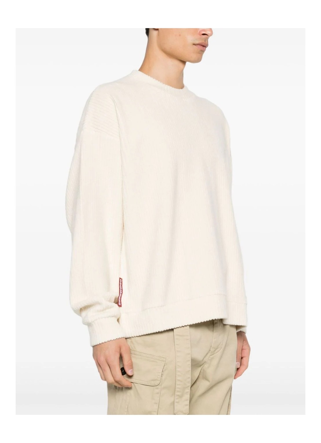 Shop Dsquared2 Ribbed Sweater In White