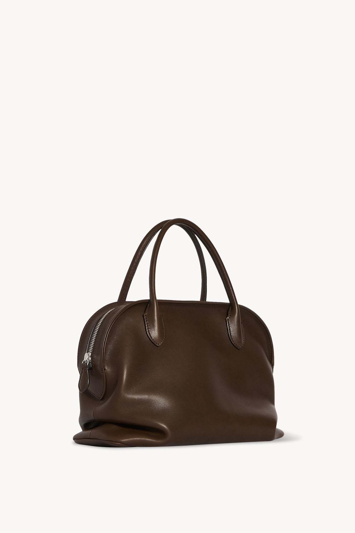 The Row Kew Bowling Top-handle Bag In Saddle Leather In Brown