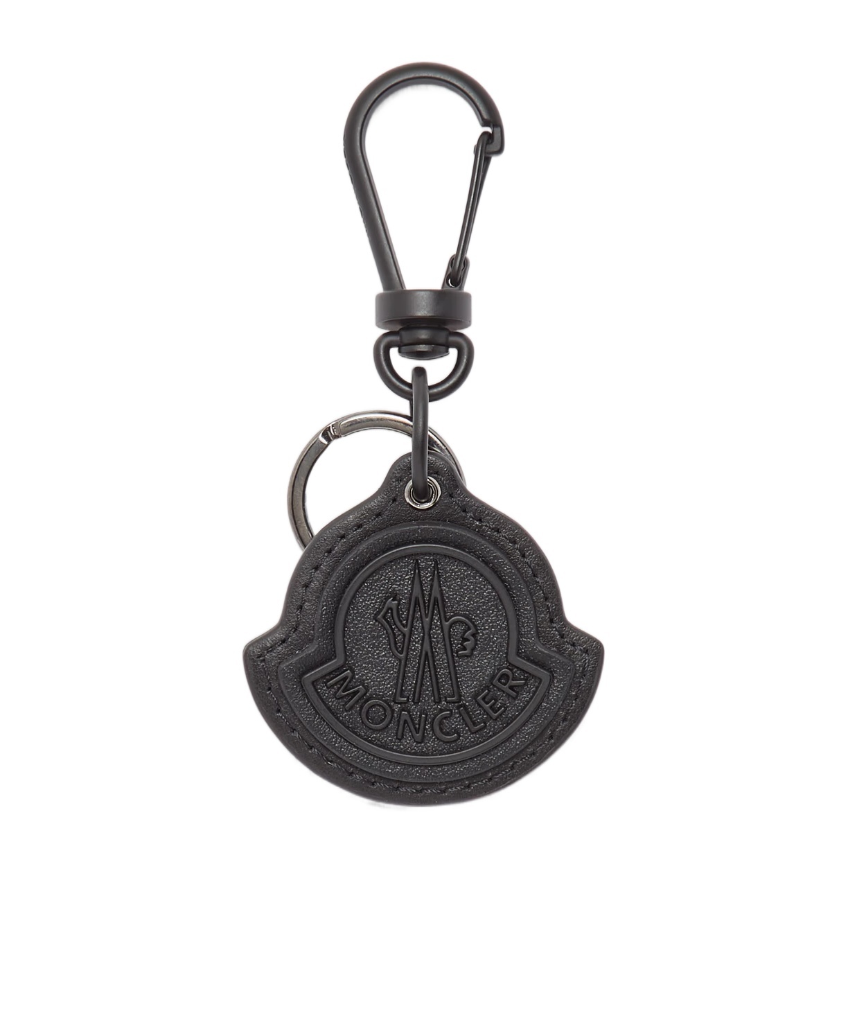Moncler Logo-embossed Keyring In Black
