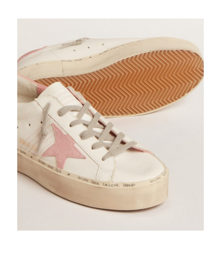 Golden Goose Hi Star Platform Sneakers In Nude