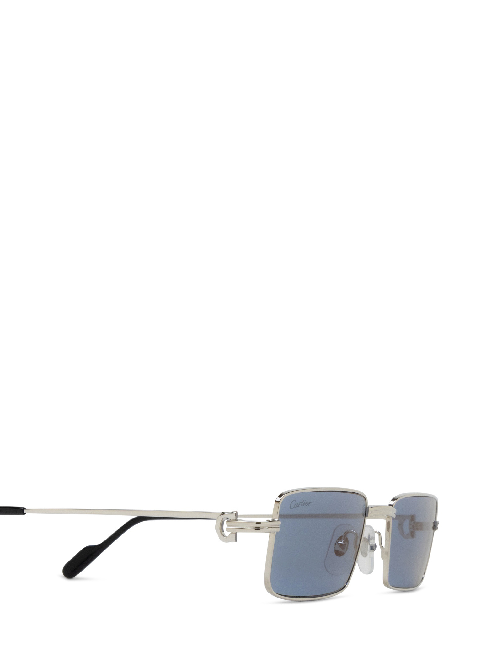 Cartier Rectangular Frame Sunglasses In Gray