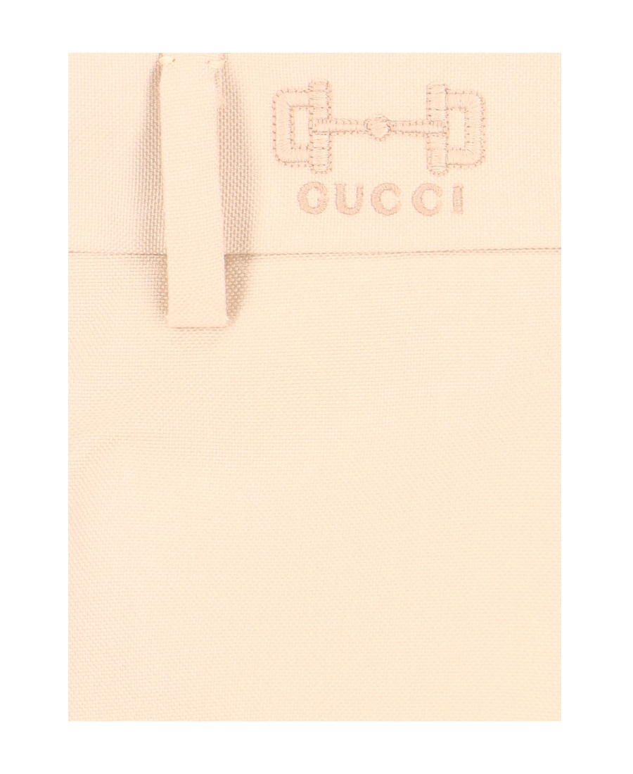 GUCCI GUCCI LOGO EMBROIDERED STRAIGHT-LEG TROUSERS
