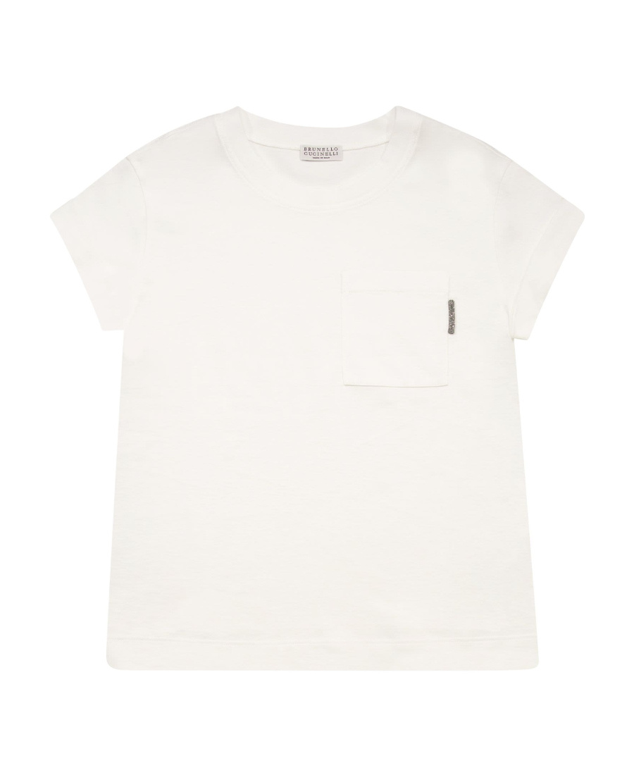 Brunello Cucinelli T-shirt With Round Neck And Short Sleeves In White