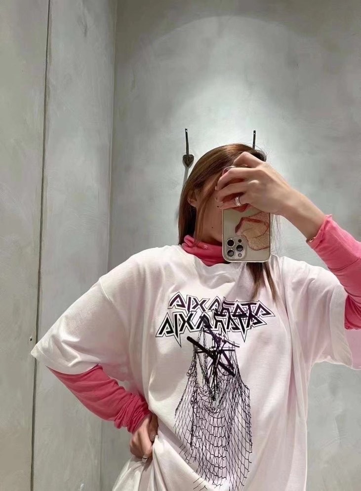 Raf Simons Logo T-shirt In Nude