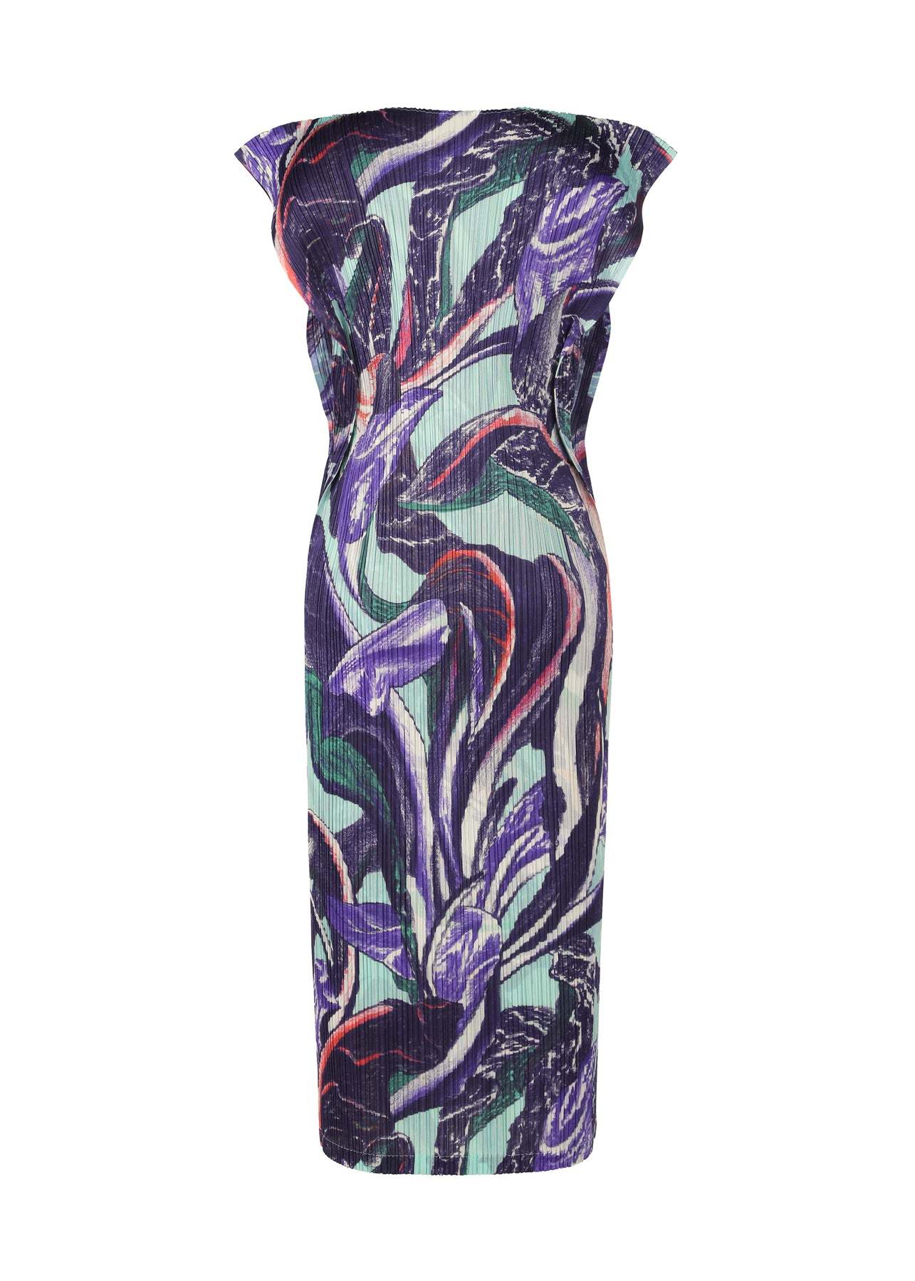 Shop Issey Miyake Tardivo Plissé Midi Dress In Multicolor