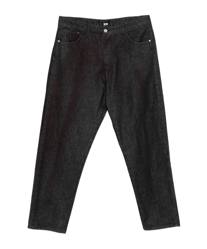Gcds Belt Loop Jeans In Black