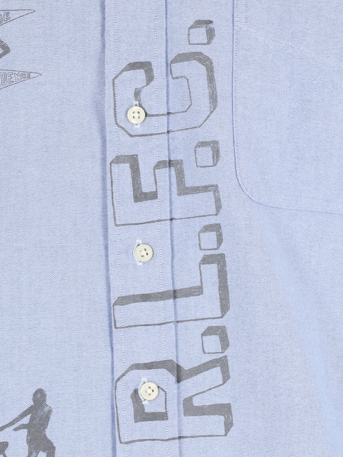 Polo Ralph Lauren Casual Shirt With Graphic Print And Chest Pocket In Blue
