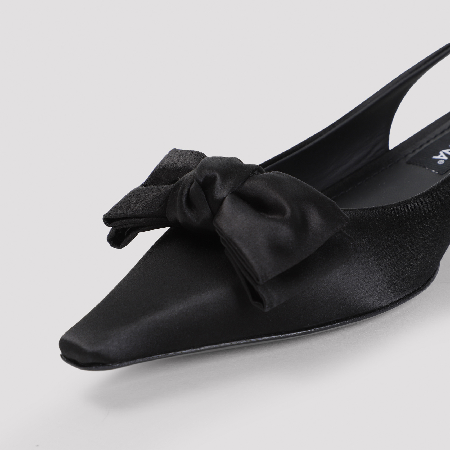 Dolce & Gabbana Satin Slingback Pumps In Black