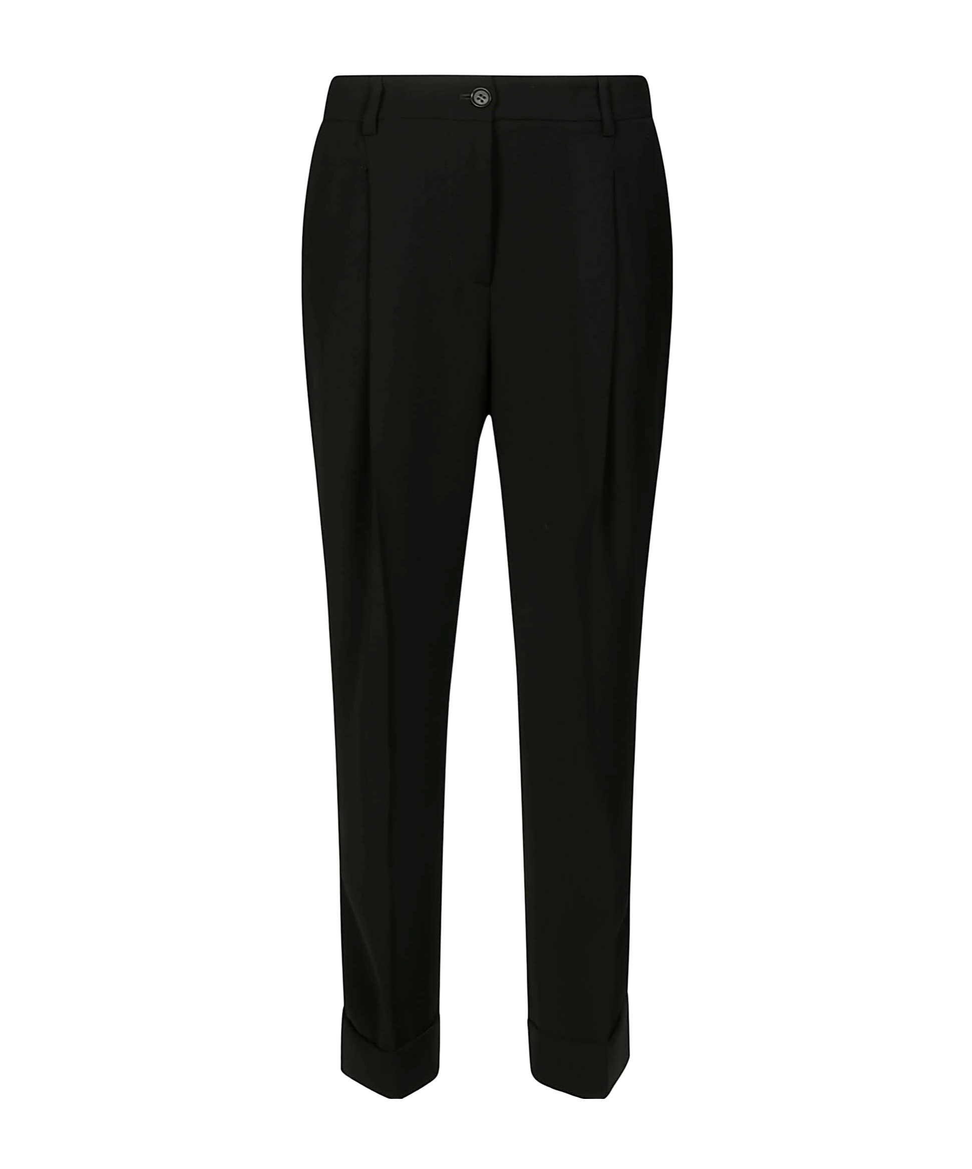 Shop P.a.r.o.s.h Belt-loop Casual Pants In Black