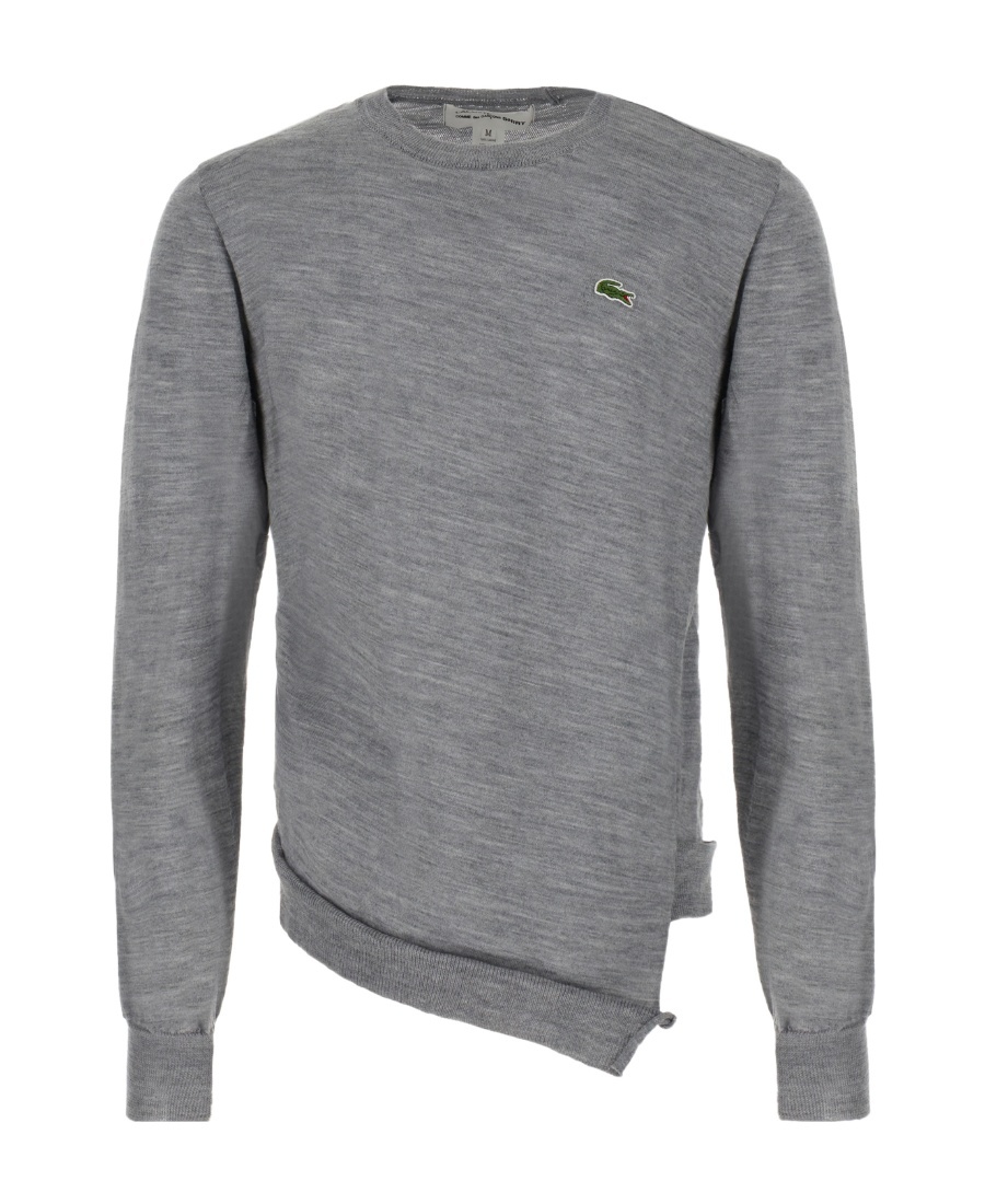 Comme Des Garçons Long-sleeved Sweater In Gray