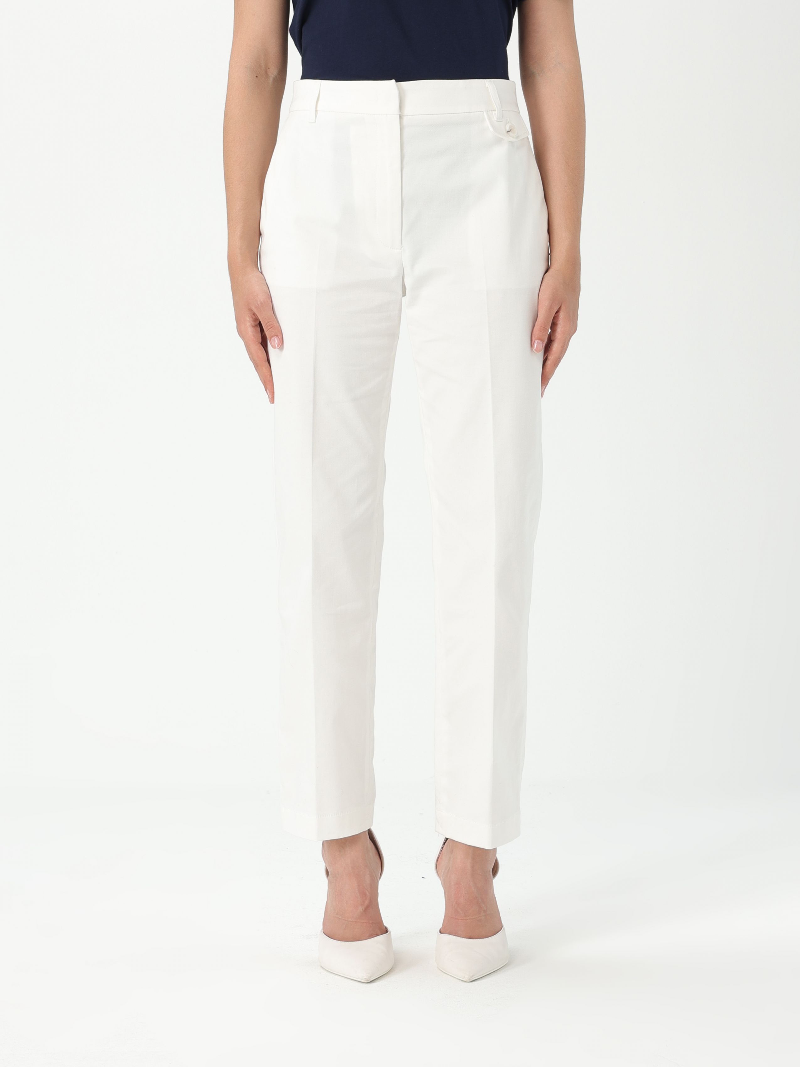 Liu •jo Liu Jo White Stretch Cotton Chino Pants