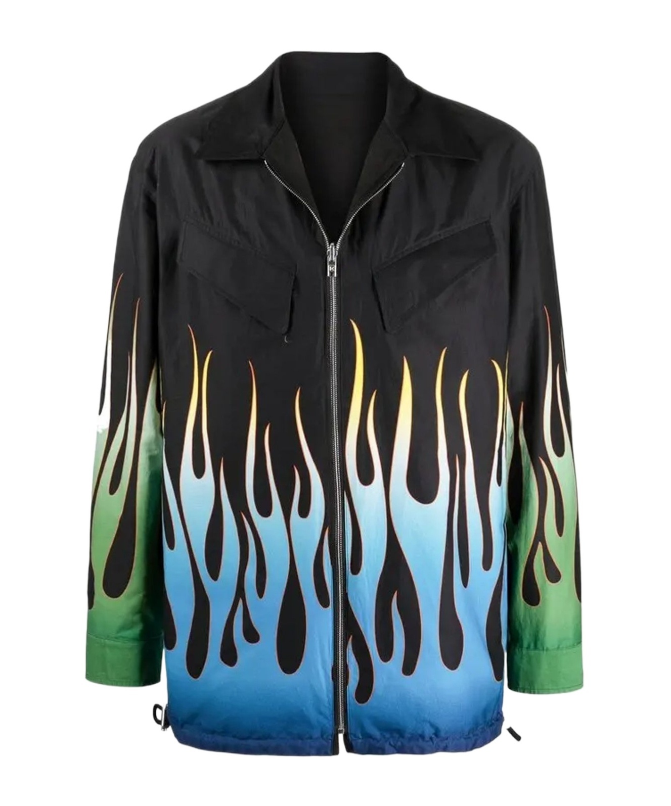 Kenzo Flame Print Reversible Jacket Men In Black