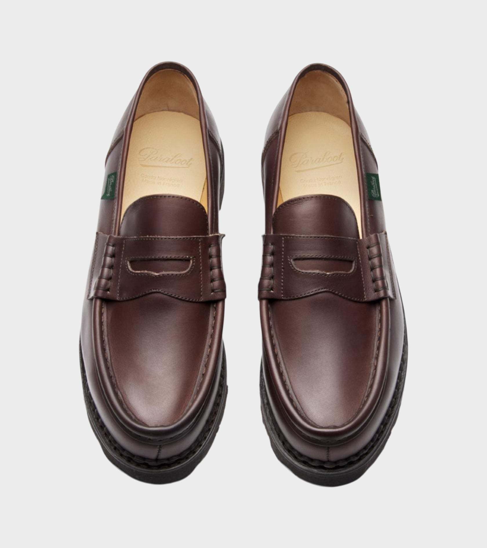 Paraboot Round-toe Loafers In Brown
