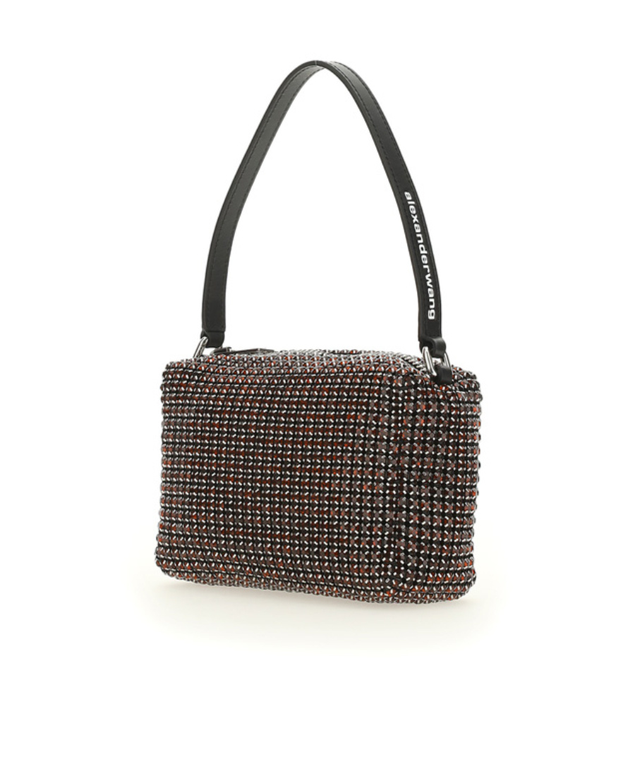 Alexander Wang Heiress Crystal-embellished Mini Bag In Black