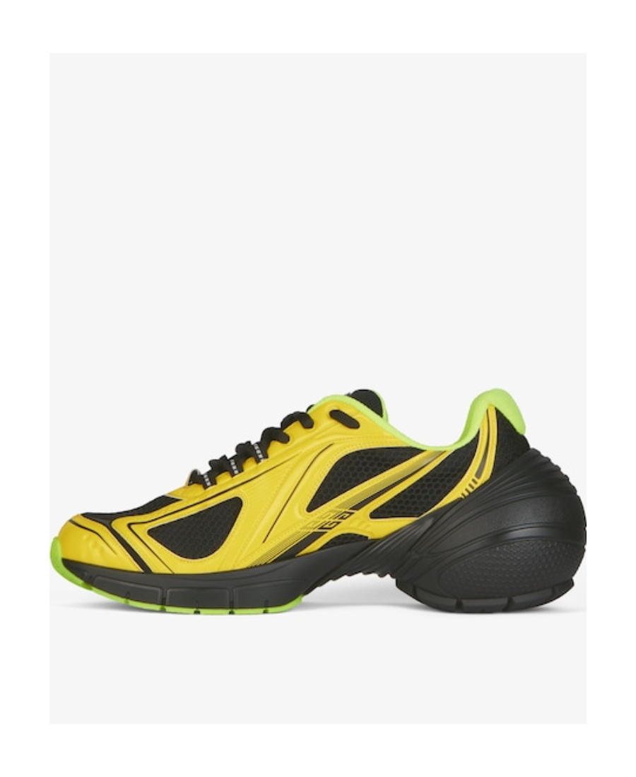 Givenchy Man Sneakers Yellow Size 8.5 Textile Fibers In Black