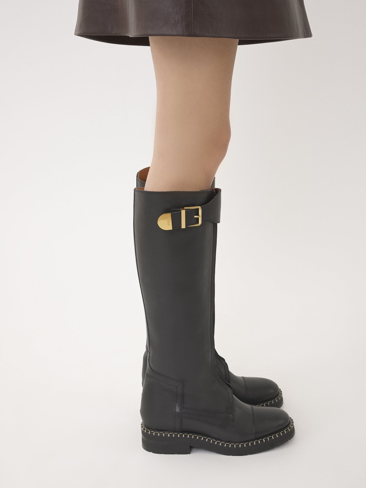Chloé Black Noua High Boots In Black