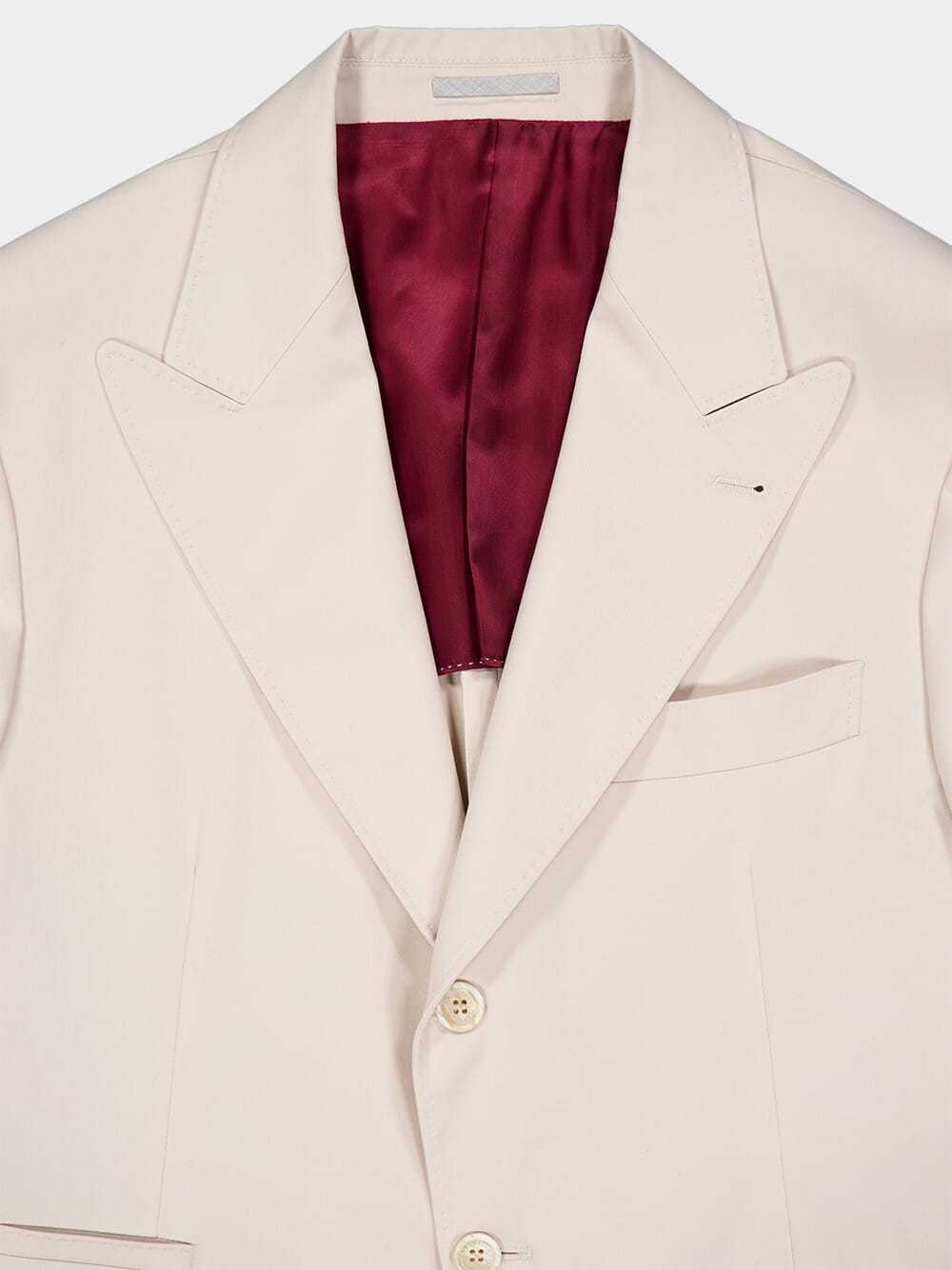 BRUNELLO CUCINELLI DECONSTRUCTED GABARDINE LARGE LAPELS BLAZER