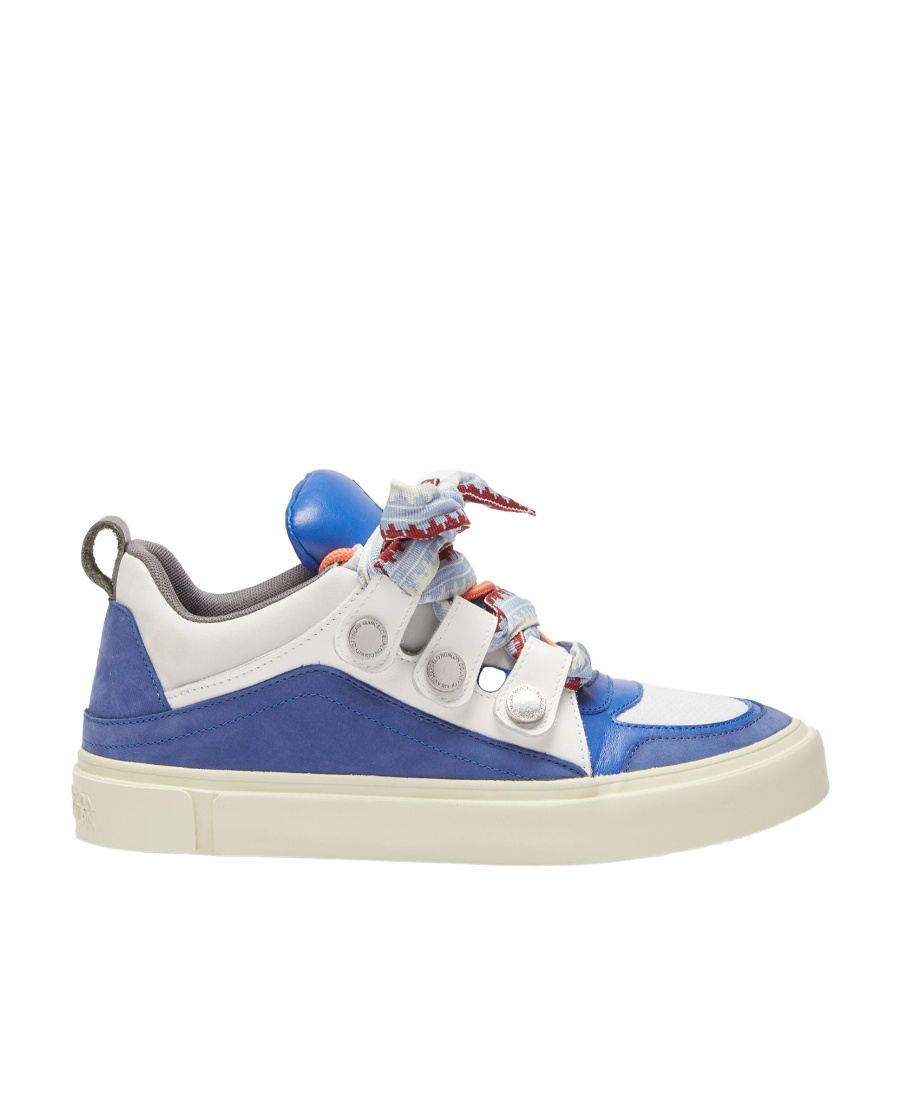 Marcelo Burlon County Of Milan Ticinella Leather And Suede Sneakers In Nude
