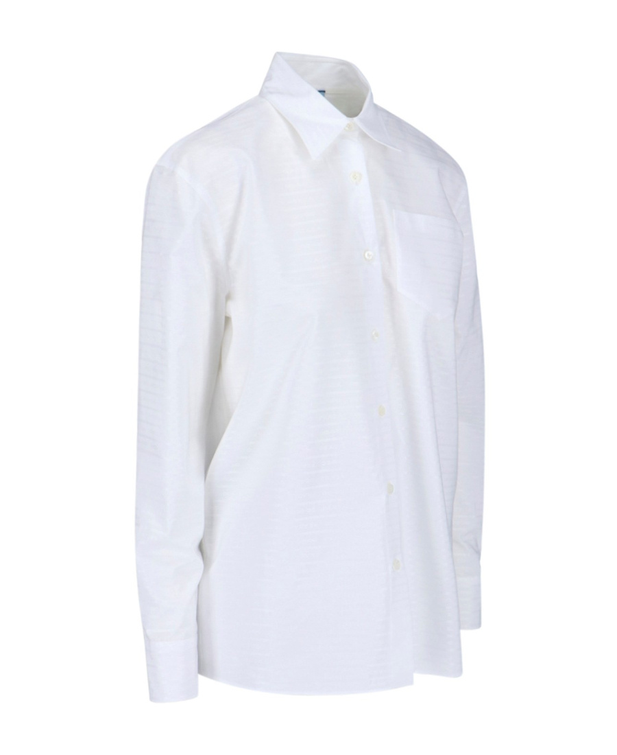 Prada Chest-pocket Button-down Shirt In White