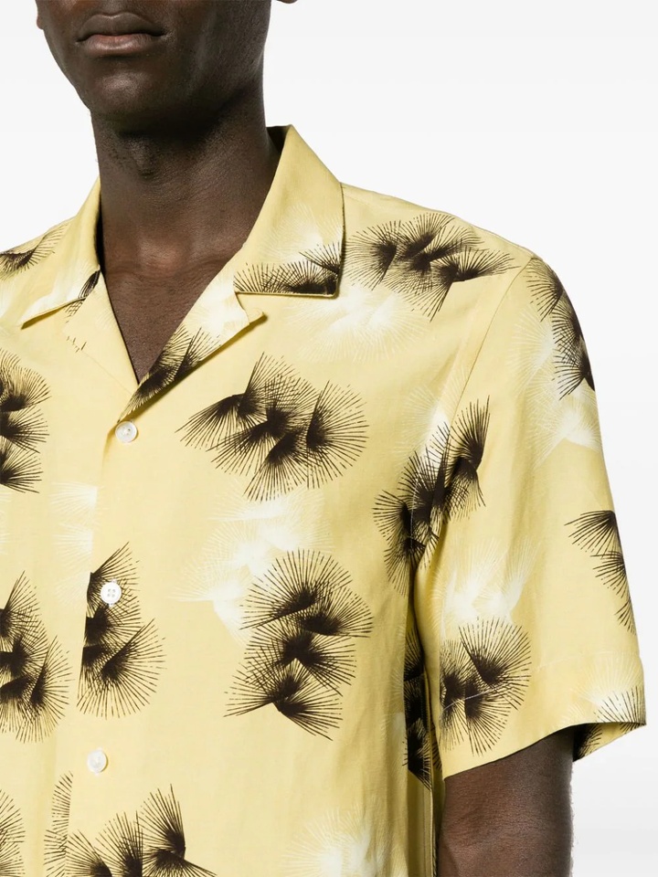 Paul Smith Bowlinghemd Mit Abstraktem Print In Yellow