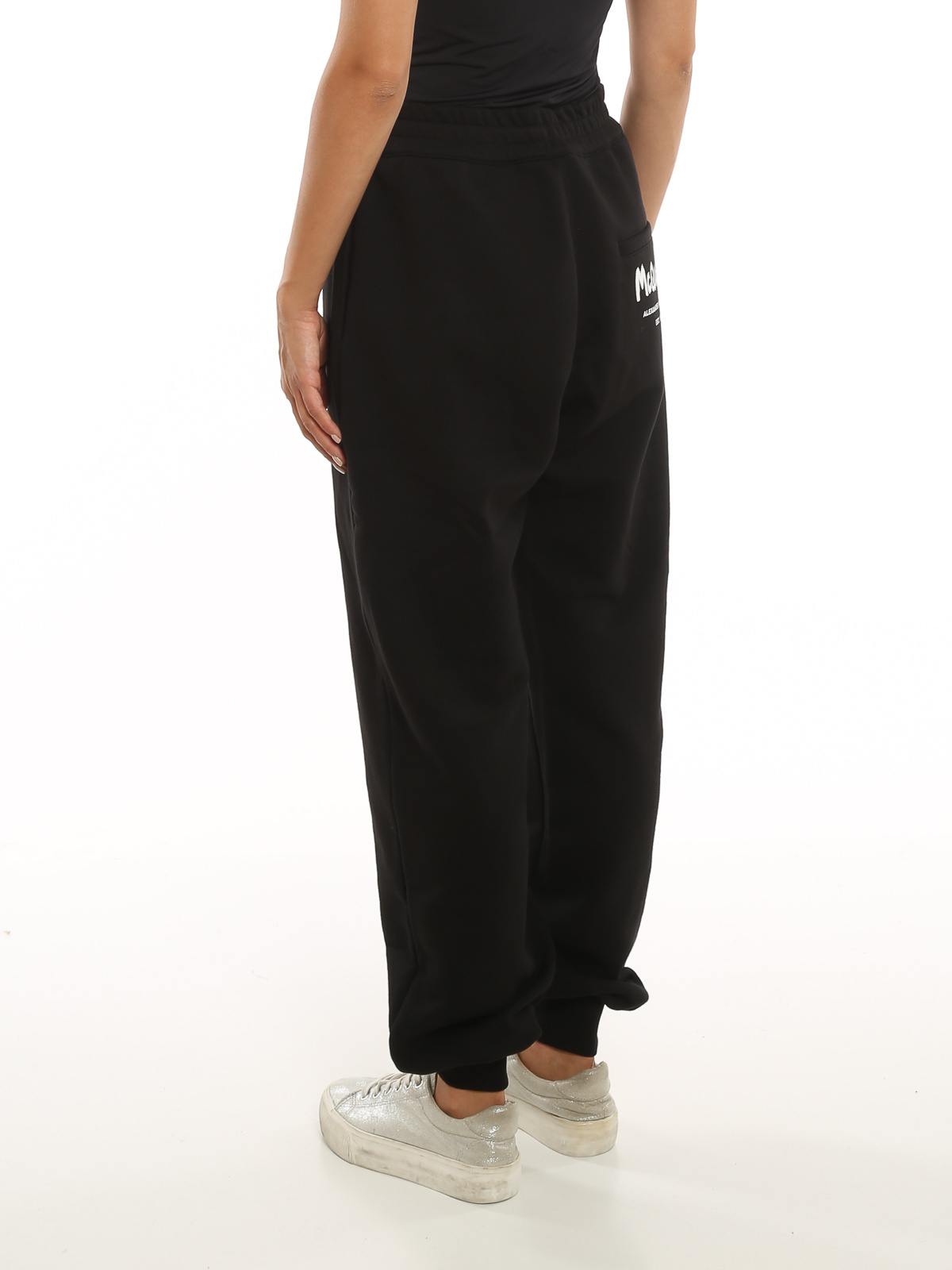 Alexander Mcqueen Logo-print Track Pants In Black