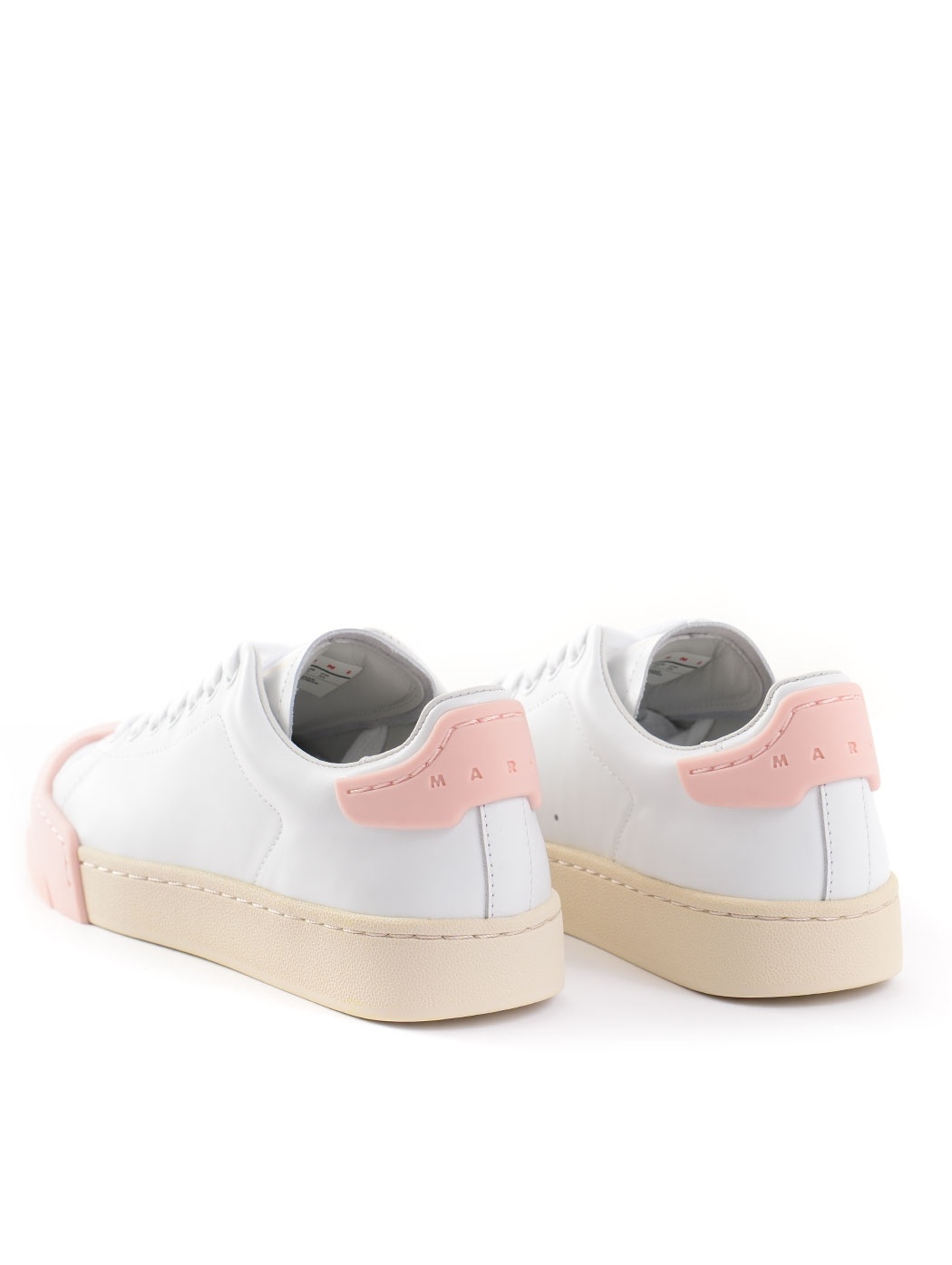 Marni Dada Bumper Sneaker In White And Pink Leather