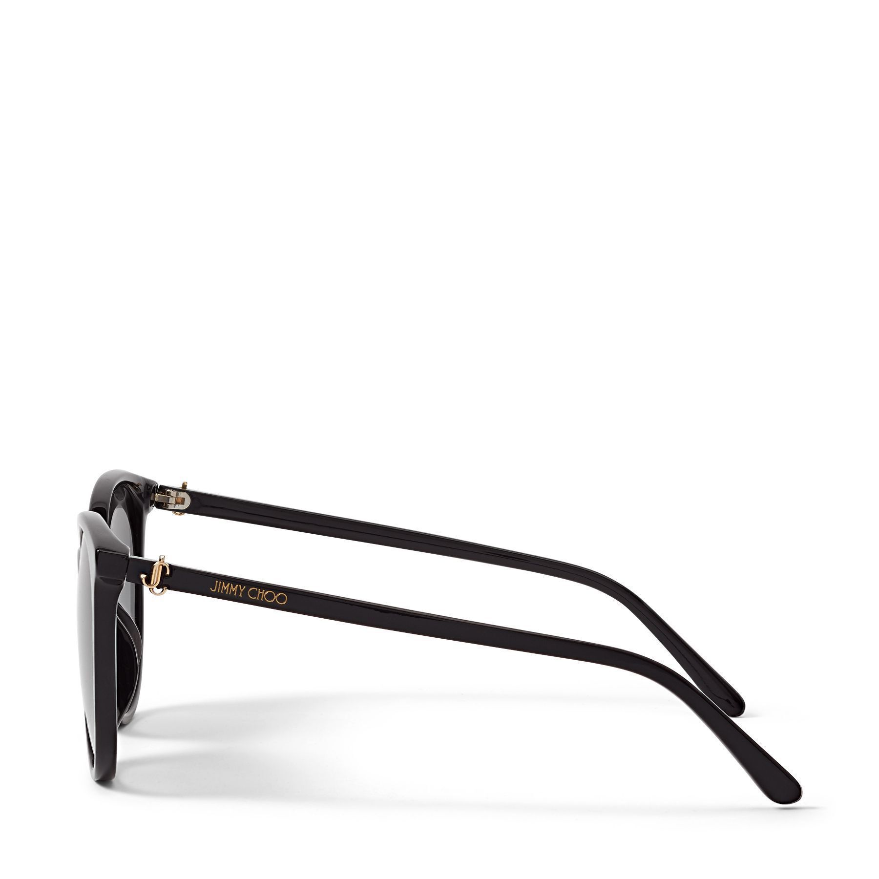 Jimmy Choo Oval Frame Sunglasses In Gray
