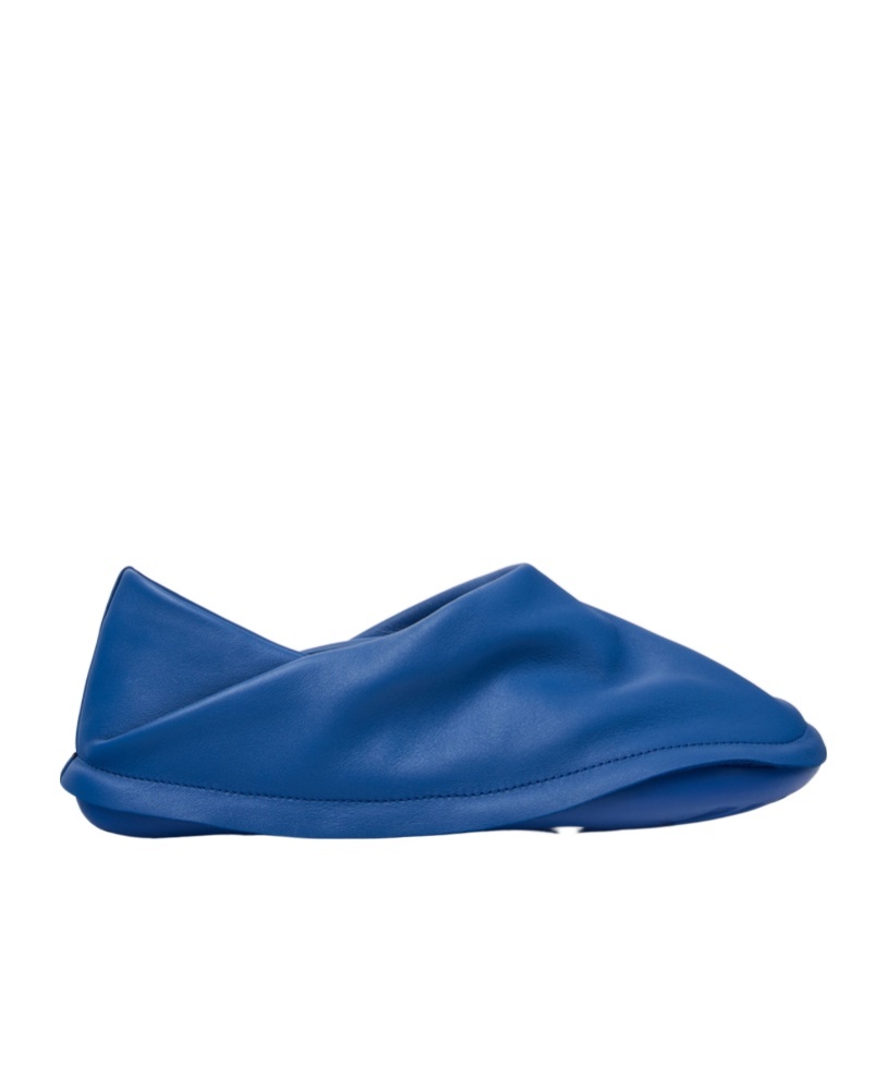 Camper Round Toe Flat Shoes In Blue