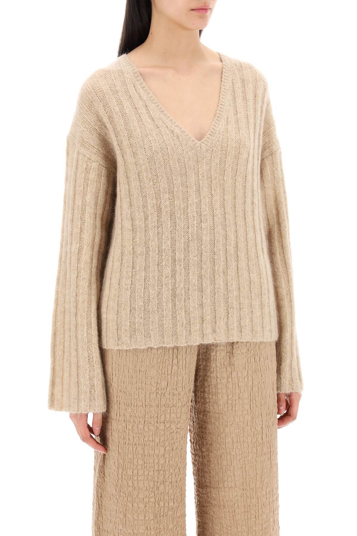 By Malene Birger Cimone Sweater In Flat-ribbed Knit In Nude
