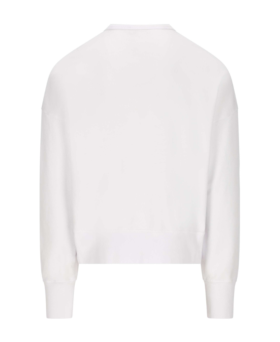 Alexander Mcqueen Man White Mcqueen Graffiti Oversize Sweatshirt In White