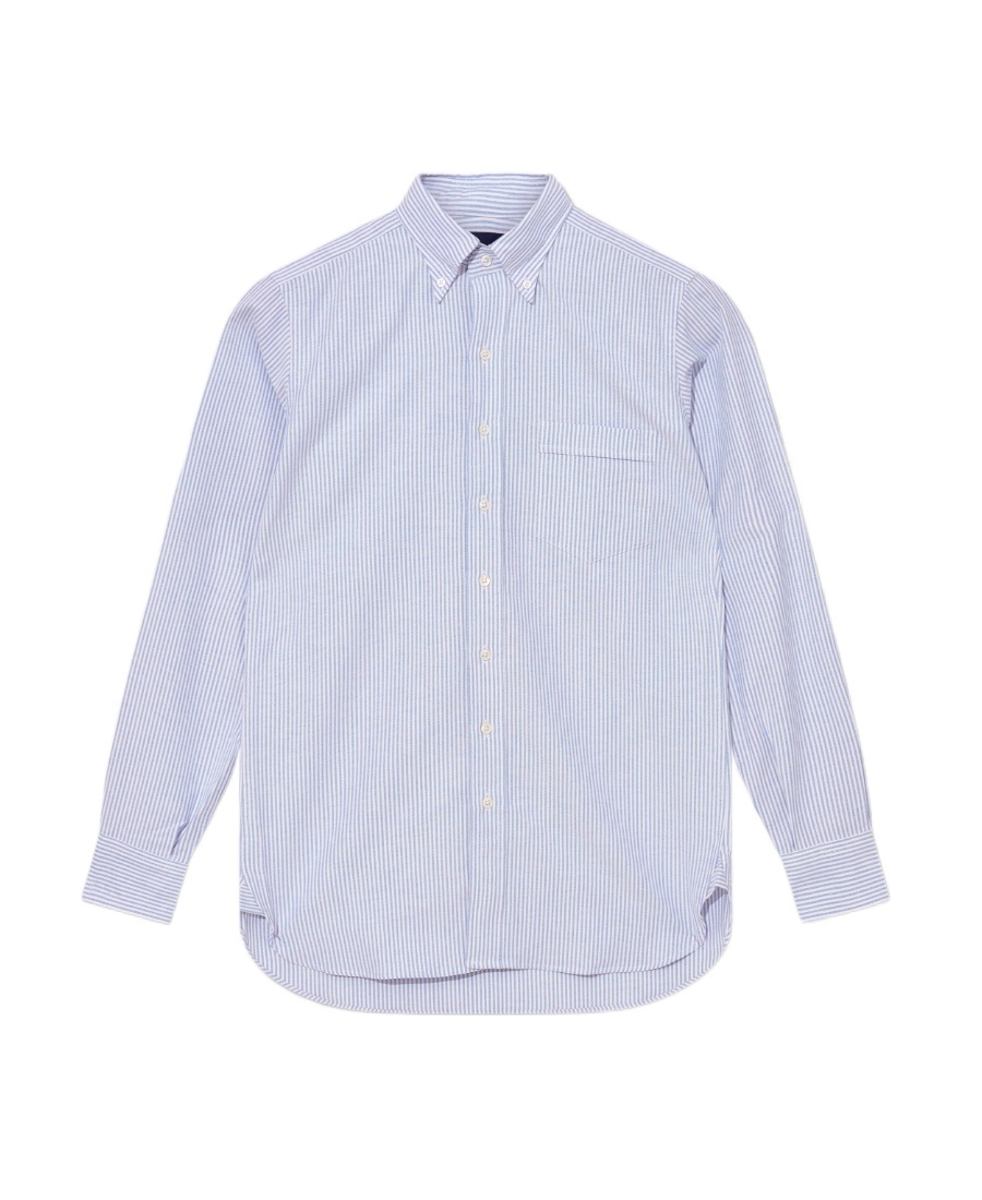 Drake's London Long-sleeved Shirt In Blue