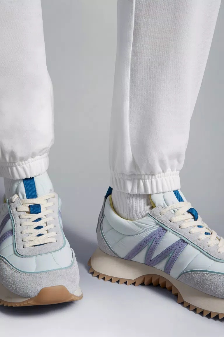 Shop Moncler Logo Patch Trackpants In White