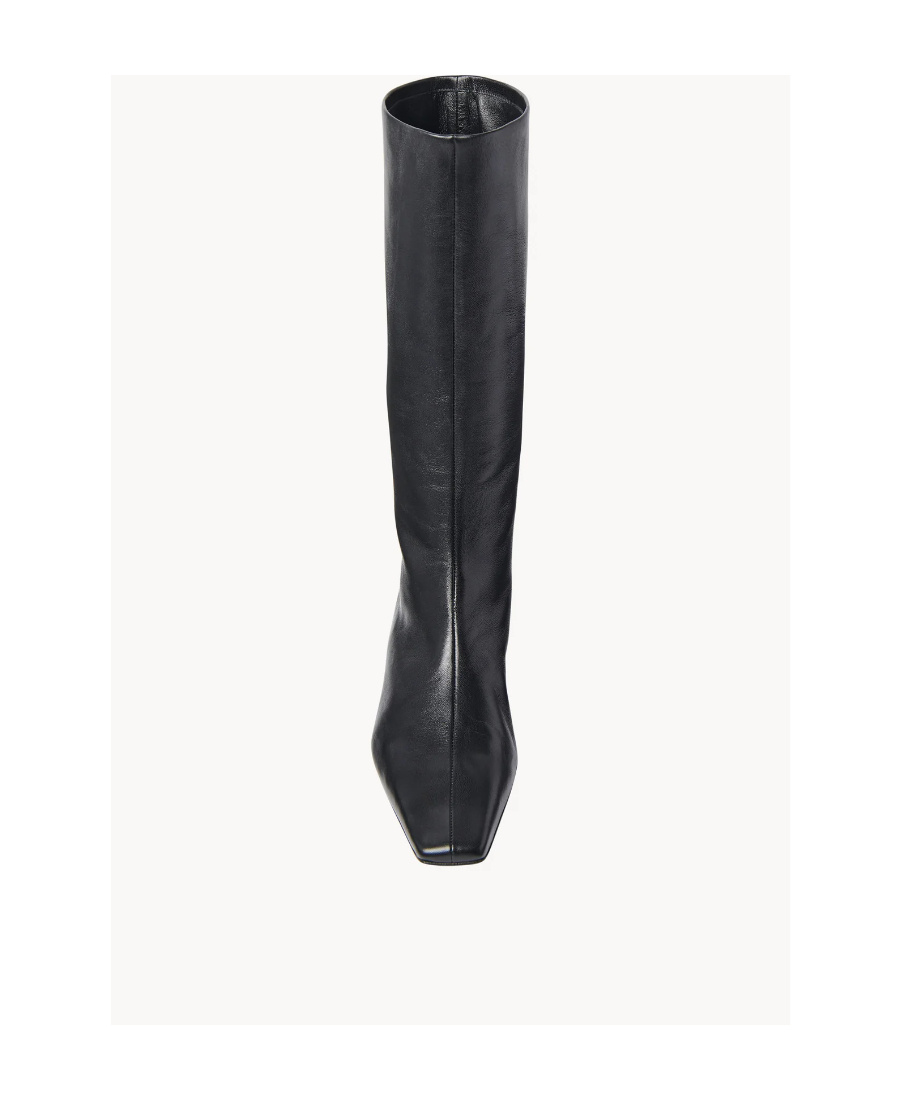 The Row Bette Middle Boot With Square Head In Black