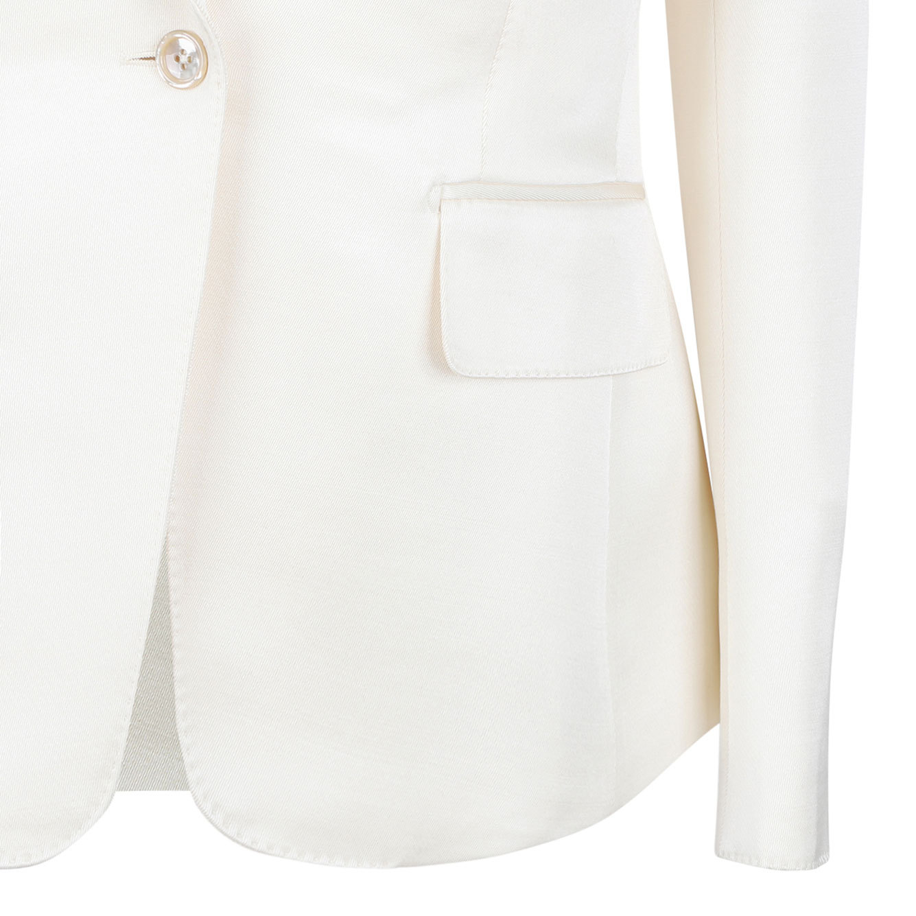 Tom Ford Single Breasted Tailored Blazer In White