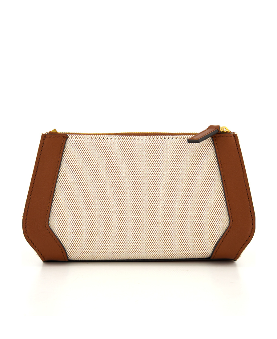 Valentino Logo Makeup Bag In Nude