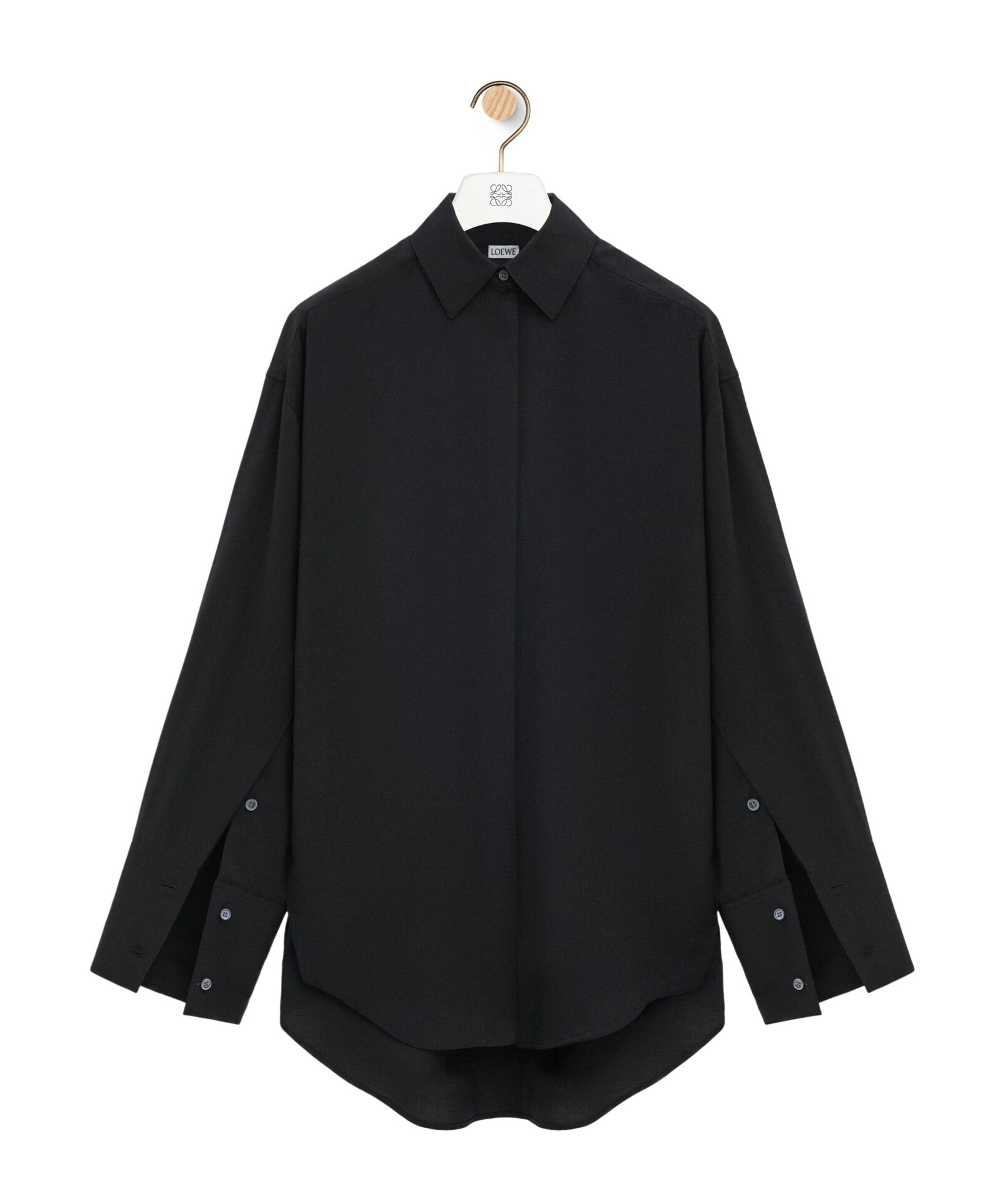 Shop Loewe Shirt In Wool In Black