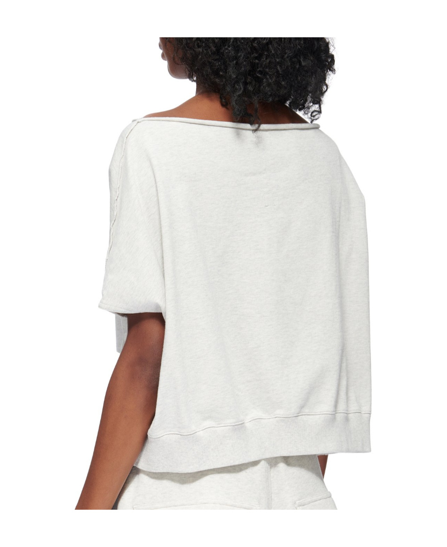 Rick Owens Drkshdw Dagger Raw-cut T-shirt In White