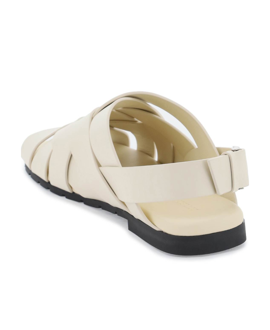 Bottega Veneta Men's Alfie Leather Slingback Sandals In Nude