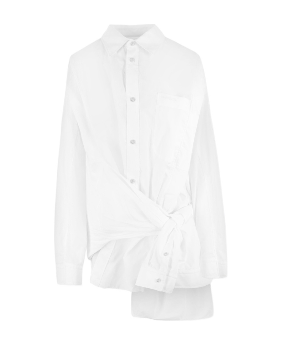 Balenciaga Asymmetric Long-sleeved In White