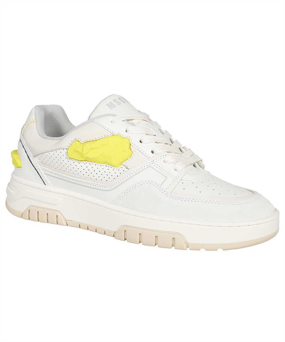Msgm Panelled Low-top Sneakers In White