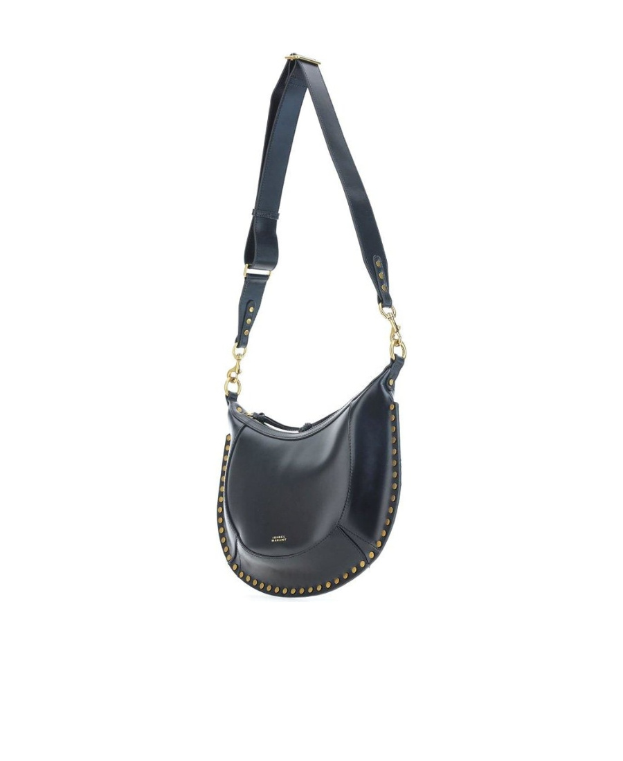 Shop Isabel Marant Logo Shoulder Bag In Black