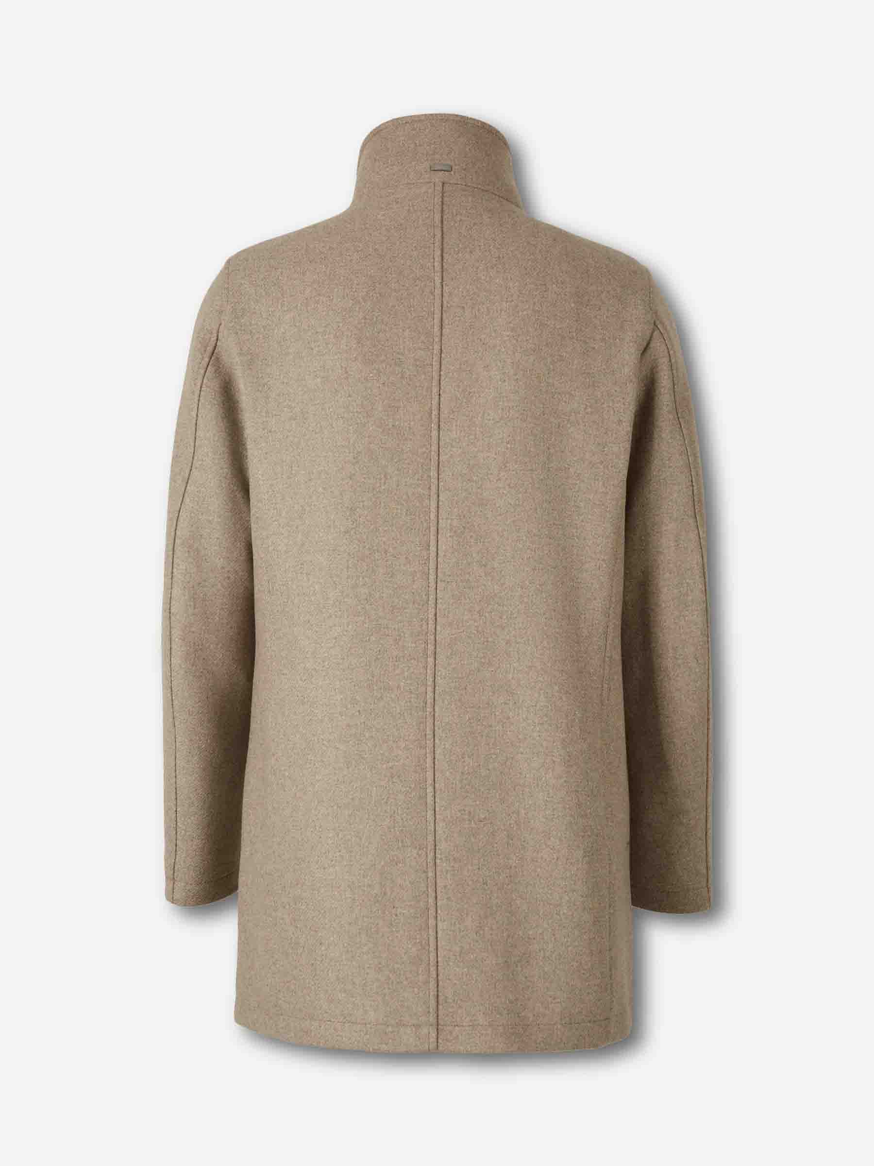 Herno Long Sleeve Coat In Neutral