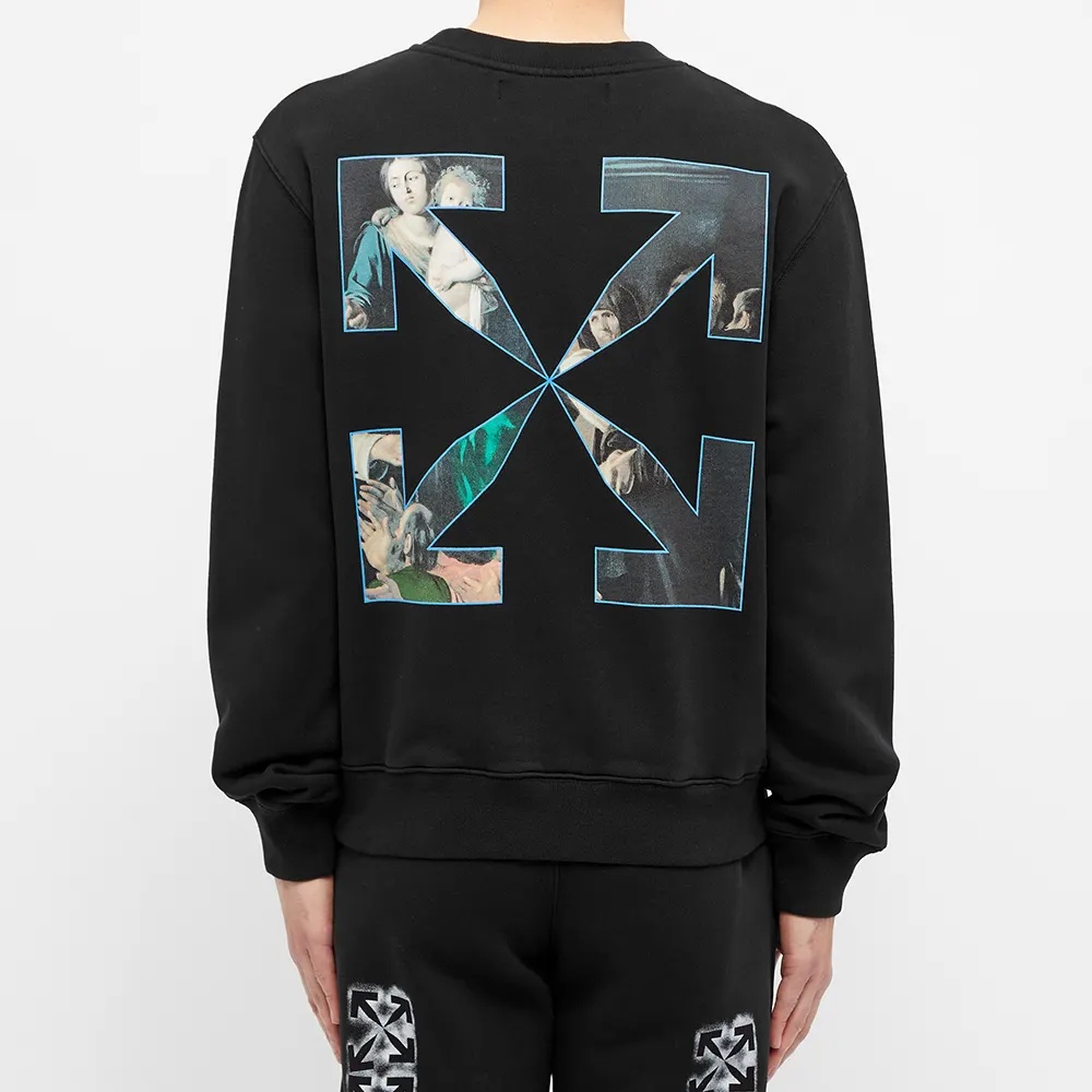 Off-white Caravaggio Painting Long-sleeve Sweatshirt In Black