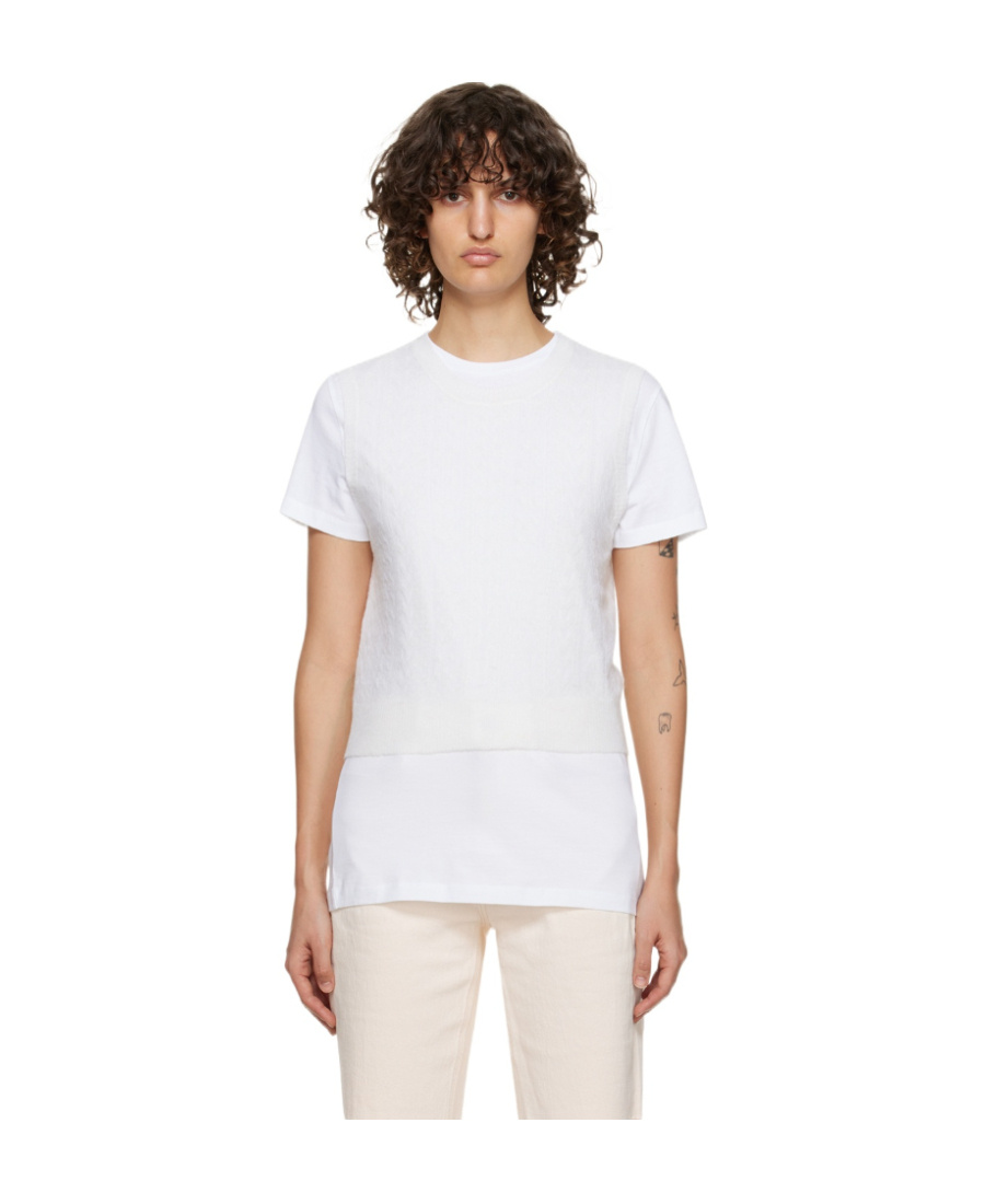 Rag & Bone Round Neck Sweater In White