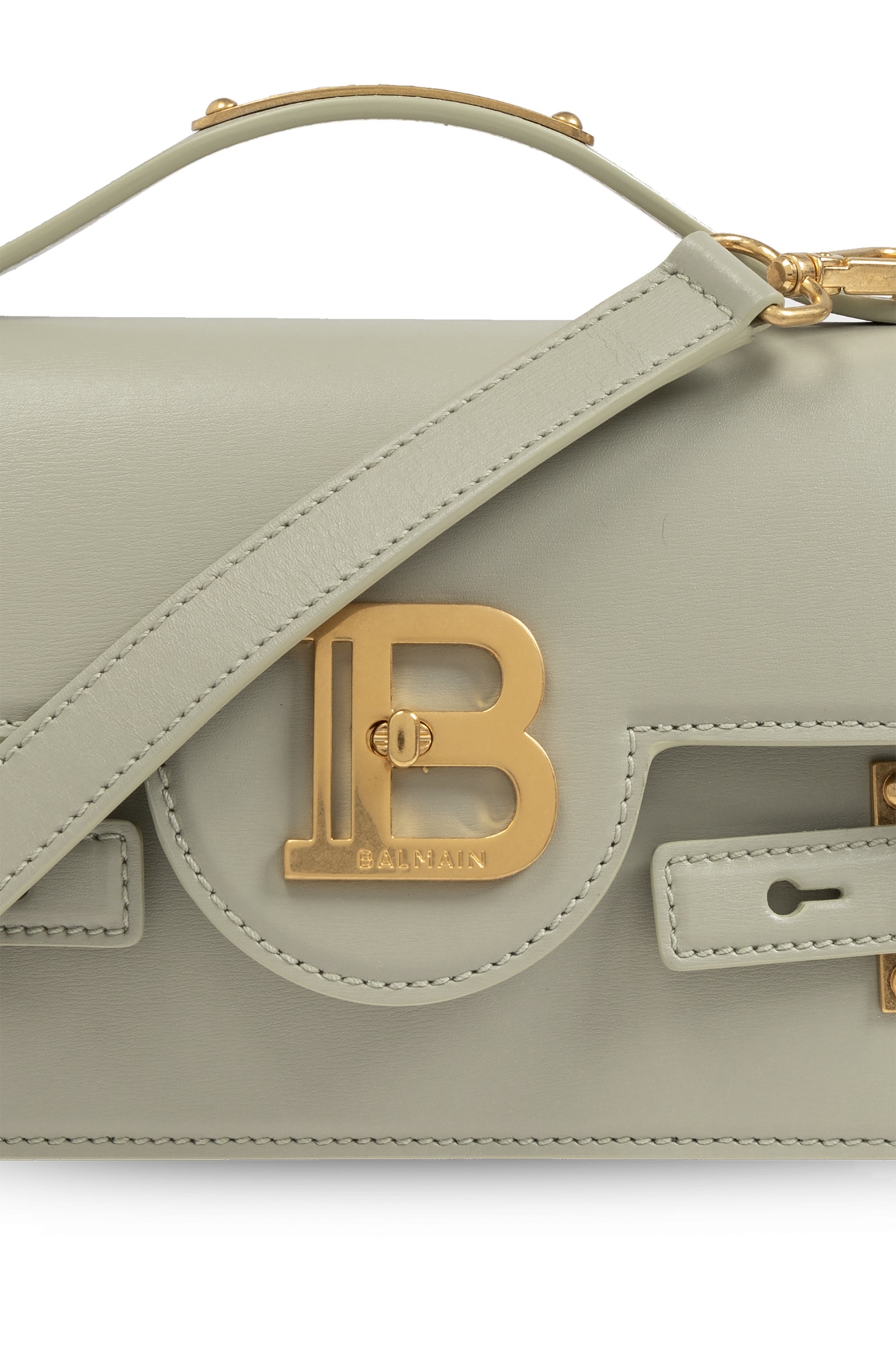 Balmain B-buzz Mini Shoulder Handbag In Nude