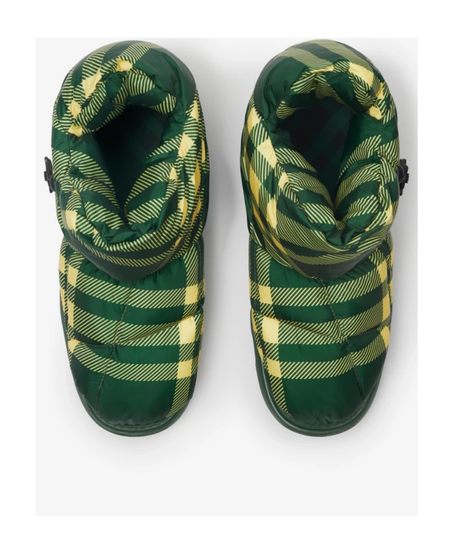 Burberry Man Ankle Boots Green Size 9 Textile Fibers In Green