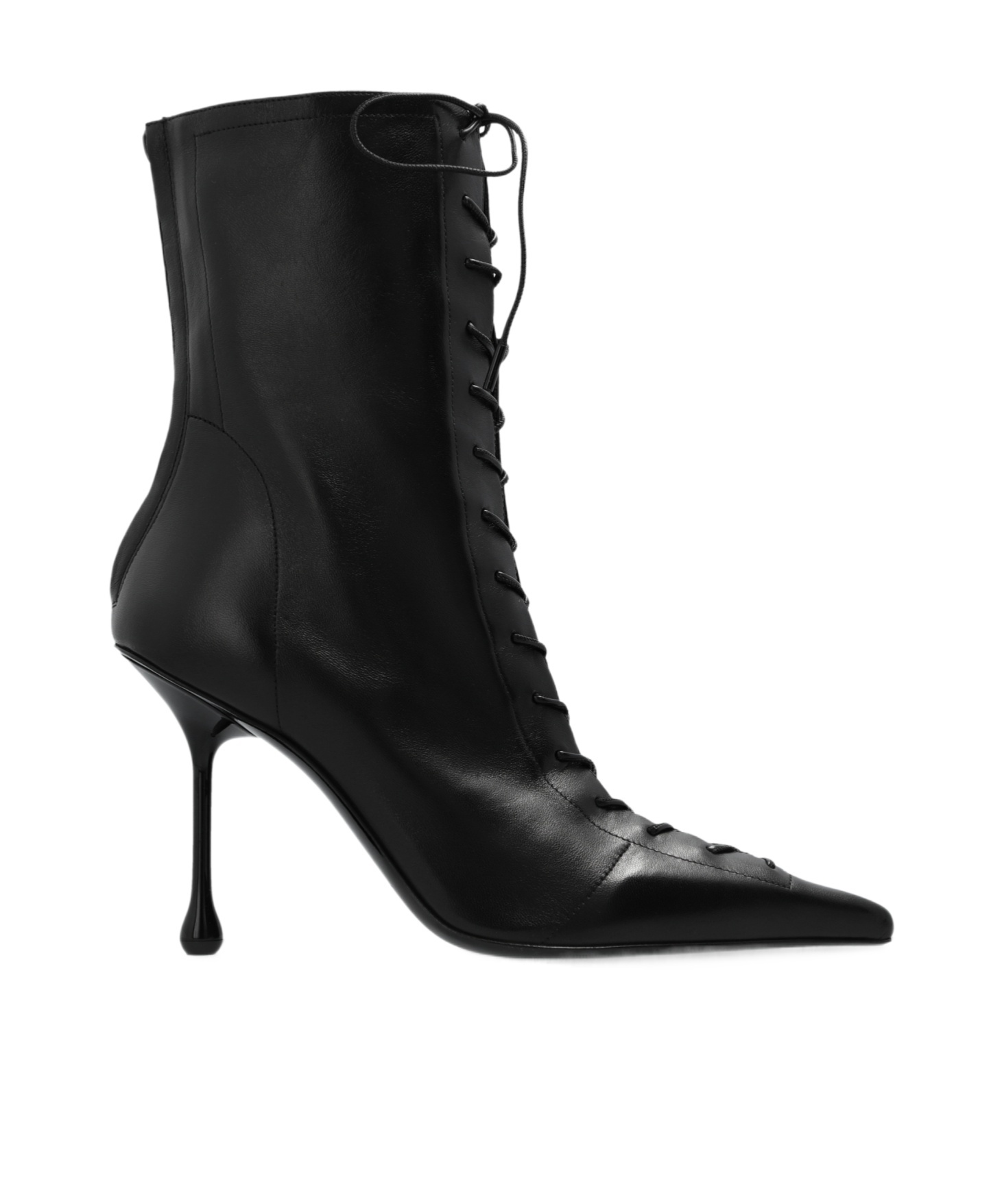 Jimmy Choo Scarlett 95 Leather Bootie In Black