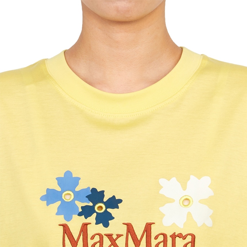 Max Mara Short-sleeved T-shirt In Yellow