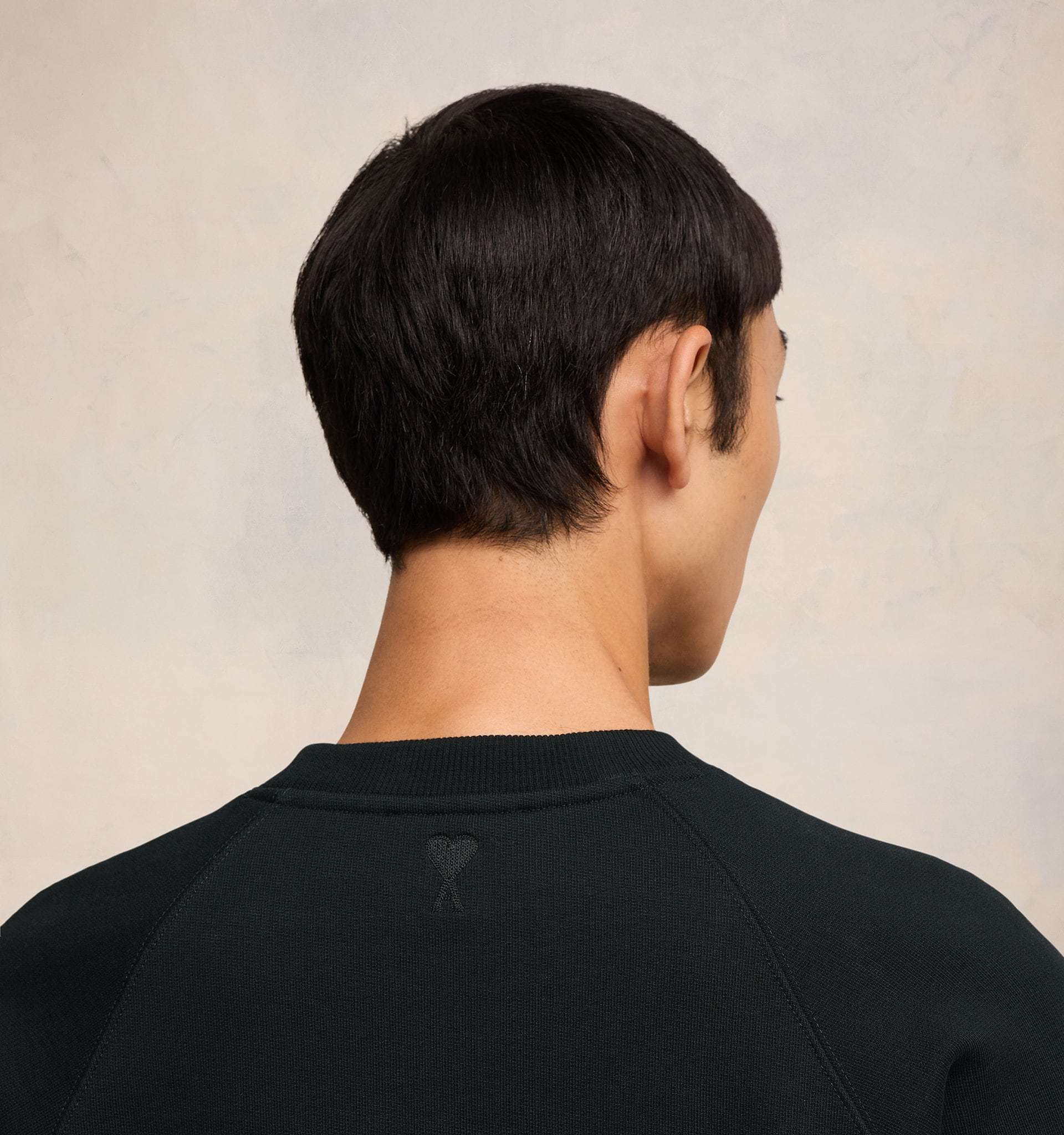 Ami Alexandre Mattiussi Black Crewneck Sweatshirt With Logo Lettering Detail On The Front And Adc Logo Embroidery On The Rea In Black